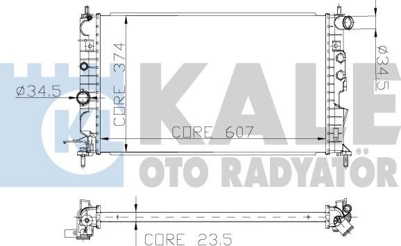 KALE OTO RADYATÖR 136200 - Радіатор, охолодження двигуна autozip.com.ua