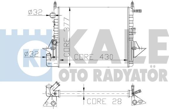 KALE OTO RADYATÖR 130400 - Радіатор, охолодження двигуна autozip.com.ua