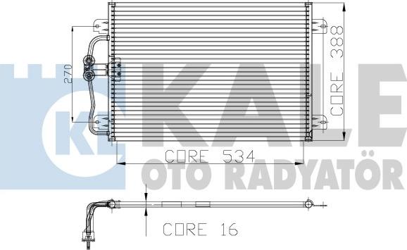 KALE OTO RADYATÖR 128100 - Конденсатор, кондиціонер autozip.com.ua