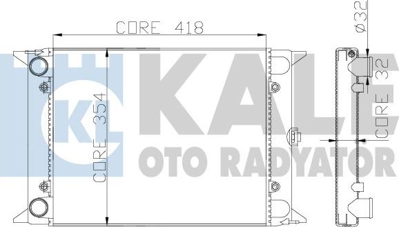 KALE OTO RADYATÖR 123500 - Радіатор, охолодження двигуна autozip.com.ua