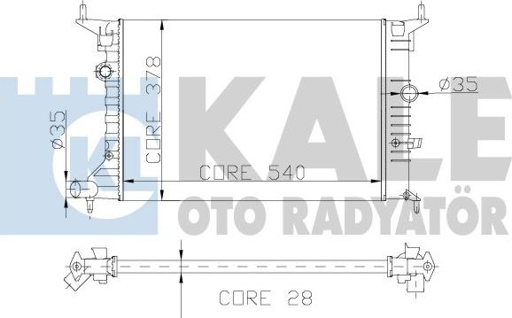 KALE OTO RADYATÖR 177200 - Радіатор, охолодження двигуна autozip.com.ua