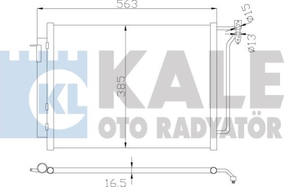 KALE OTO RADYATÖR 390900 - Конденсатор, кондиціонер autozip.com.ua