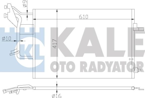 KALE OTO RADYATÖR 390800 - Конденсатор, кондиціонер autozip.com.ua