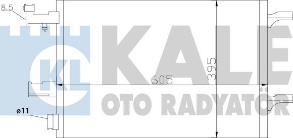 KALE OTO RADYATÖR 391100 - Конденсатор, кондиціонер autozip.com.ua