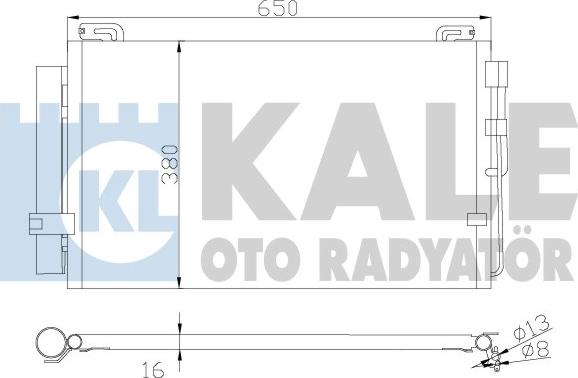 KALE OTO RADYATÖR 391300 - Конденсатор, кондиціонер autozip.com.ua