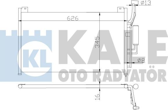 KALE OTO RADYATÖR 392300 - Конденсатор, кондиціонер autozip.com.ua
