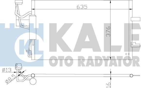 KALE OTO RADYATÖR 392200 - Конденсатор, кондиціонер autozip.com.ua