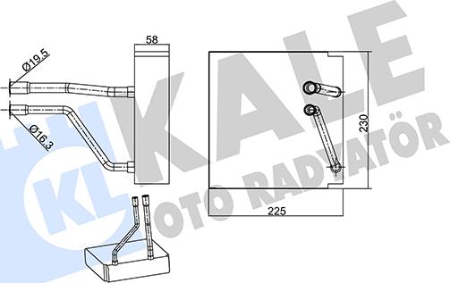 KALE OTO RADYATÖR 349995 - Випарник, кондиціонер autozip.com.ua