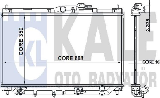 KALE OTO RADYATÖR 349900 - Радіатор, охолодження двигуна autozip.com.ua