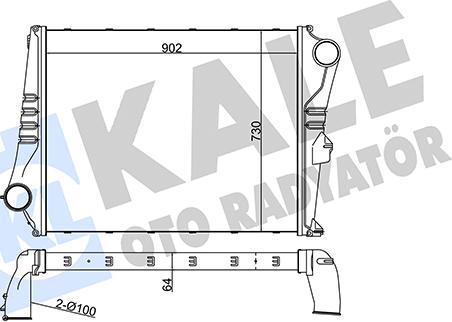 KALE OTO RADYATÖR 349495 - Інтеркулер autozip.com.ua