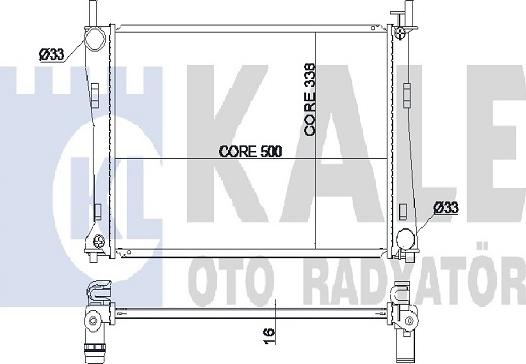 KALE OTO RADYATÖR 349600 - Радіатор, охолодження двигуна autozip.com.ua