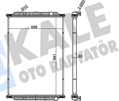 KALE OTO RADYATÖR 349395 - Радіатор, охолодження двигуна autozip.com.ua