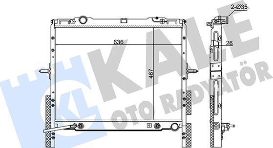 KALE OTO RADYATÖR 349255 - Радіатор, охолодження двигуна autozip.com.ua