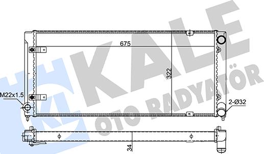 KALE OTO RADYATÖR 349230 - Радіатор, охолодження двигуна autozip.com.ua