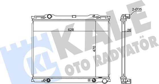 KALE OTO RADYATÖR 349275 - Радіатор, охолодження двигуна autozip.com.ua