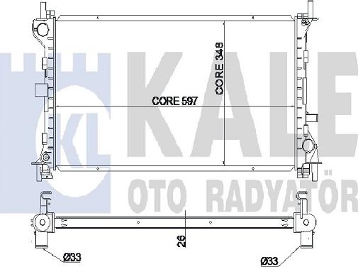 KALE OTO RADYATÖR 349700 - Радіатор, охолодження двигуна autozip.com.ua