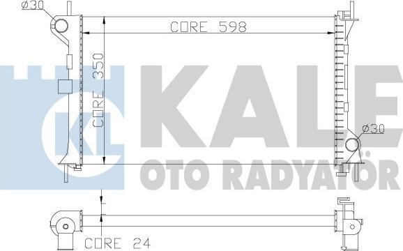 KALE OTO RADYATÖR 344165 - Радіатор, охолодження двигуна autozip.com.ua