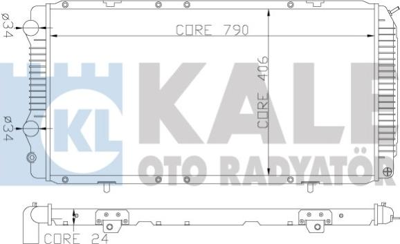 KALE OTO RADYATÖR 344340 - Радіатор, охолодження двигуна autozip.com.ua