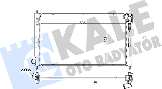 KALE OTO RADYATÖR 345990 - Радіатор, охолодження двигуна autozip.com.ua