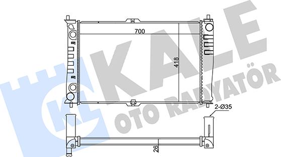 KALE OTO RADYATÖR 345940 - Радіатор, охолодження двигуна autozip.com.ua