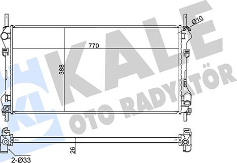 KALE OTO RADYATÖR 345920 - Радіатор, охолодження двигуна autozip.com.ua