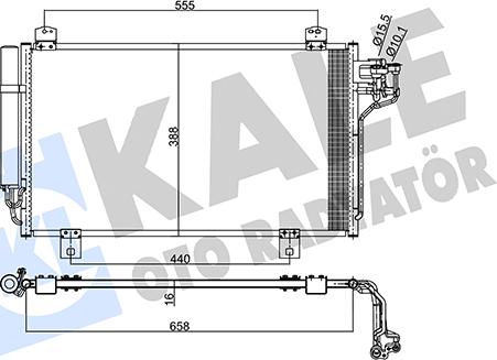 KALE OTO RADYATÖR 345495 - Конденсатор, кондиціонер autozip.com.ua