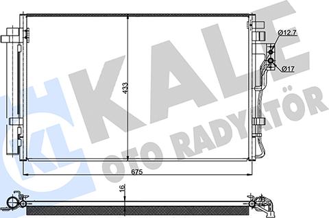 KALE OTO RADYATÖR 345465 - Конденсатор, кондиціонер autozip.com.ua