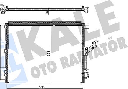 KALE OTO RADYATÖR 345410 - Конденсатор, кондиціонер autozip.com.ua