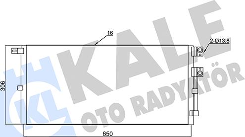 KALE OTO RADYATÖR 345480 - Конденсатор, кондиціонер autozip.com.ua