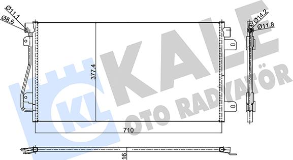 KALE OTO RADYATÖR 345555 - Конденсатор, кондиціонер autozip.com.ua