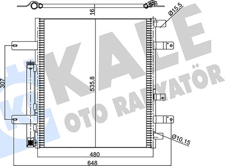 KALE OTO RADYATÖR 345535 - Конденсатор, кондиціонер autozip.com.ua