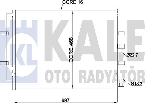 KALE OTO RADYATÖR 345695 - Конденсатор, кондиціонер autozip.com.ua