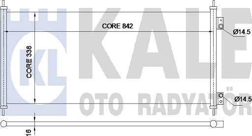 KALE OTO RADYATÖR 345690 - Конденсатор, кондиціонер autozip.com.ua
