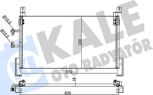 KALE OTO RADYATÖR 345650 - Конденсатор, кондиціонер autozip.com.ua