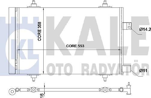 KALE OTO RADYATÖR 345665 - Конденсатор, кондиціонер autozip.com.ua