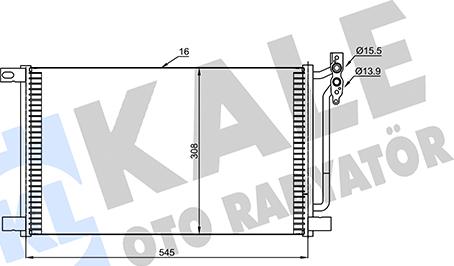 KALE OTO RADYATÖR 345615 - Конденсатор, кондиціонер autozip.com.ua