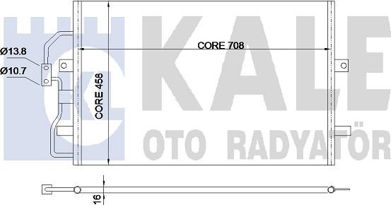 KALE OTO RADYATÖR 345670 - Конденсатор, кондиціонер autozip.com.ua