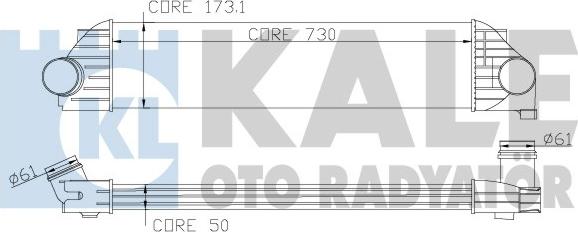 KALE OTO RADYATÖR 345035 - Інтеркулер autozip.com.ua