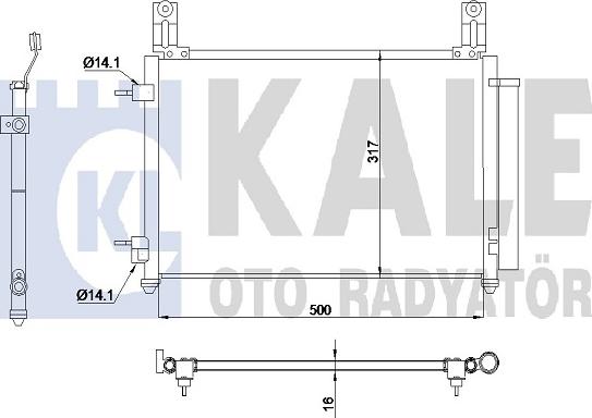 KALE OTO RADYATÖR 345165 - Конденсатор, кондиціонер autozip.com.ua