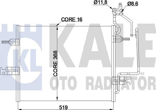 KALE OTO RADYATÖR 345805 - Конденсатор, кондиціонер autozip.com.ua