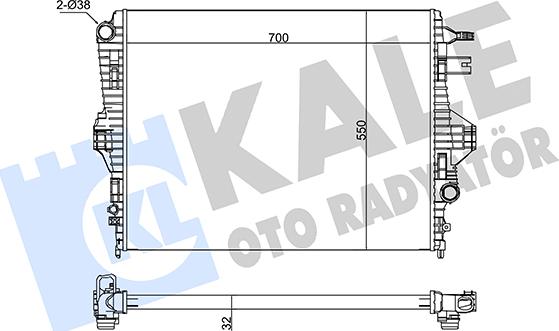 KALE OTO RADYATÖR 345870 - Радіатор, охолодження двигуна autozip.com.ua