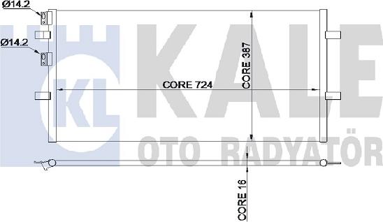 KALE OTO RADYATÖR 345390 - Конденсатор, кондиціонер autozip.com.ua
