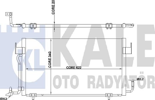 KALE OTO RADYATÖR 345340 - Конденсатор, кондиціонер autozip.com.ua