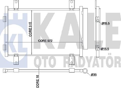 KALE OTO RADYATÖR 345350 - Конденсатор, кондиціонер autozip.com.ua