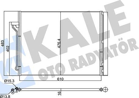 KALE OTO RADYATÖR 345315 - Конденсатор, кондиціонер autozip.com.ua