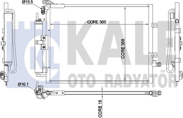 KALE OTO RADYATÖR 345310 - Конденсатор, кондиціонер autozip.com.ua