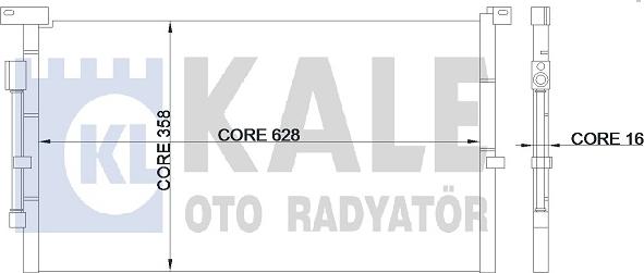 KALE OTO RADYATÖR 345375 - Конденсатор, кондиціонер autozip.com.ua