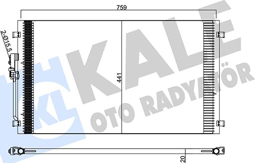 KALE OTO RADYATÖR 345205 - Конденсатор, кондиціонер autozip.com.ua