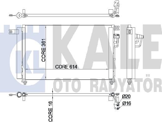 KALE OTO RADYATÖR 345235 - Конденсатор, кондиціонер autozip.com.ua