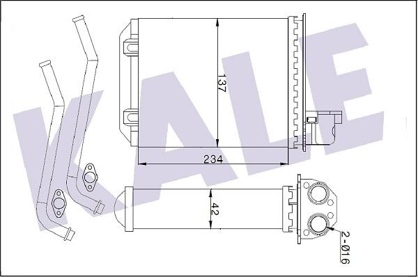 KALE OTO RADYATÖR 346495 - Теплообмінник, опалення салону autozip.com.ua